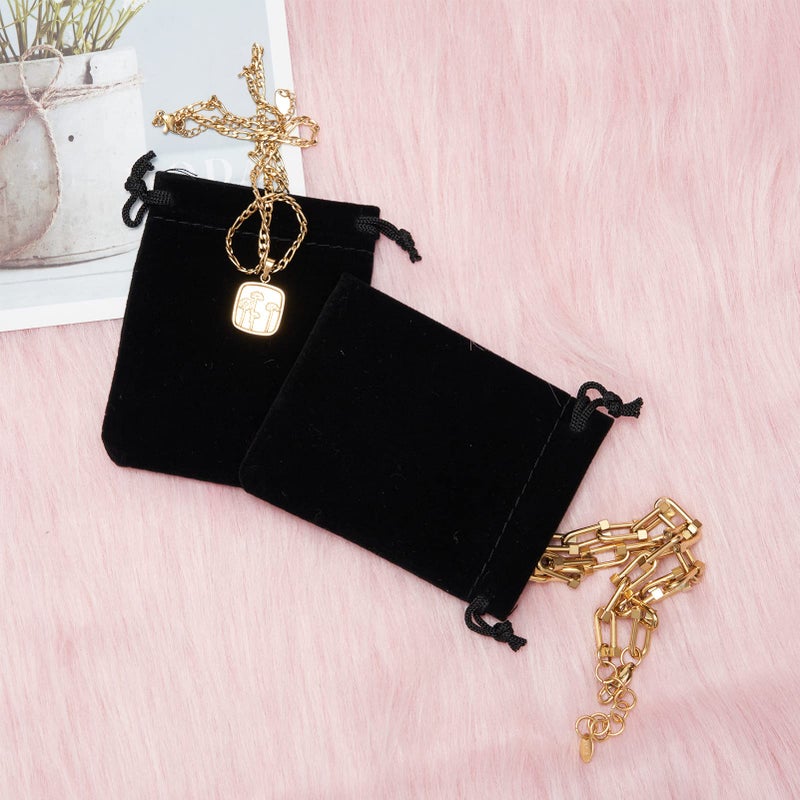 Tendwarm 20 Pcs 3x4 Inches Velvet Drawstring Bags Jewelry Pouches Candy Bags Christmas Wedding Favors - Image 3